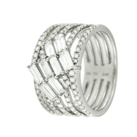 ANEMONA, anillo de oro blanco y diamantes