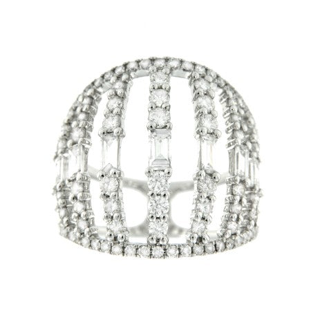 ANTILAF, anillo de oro blanco con diamantes - Roman Joyero