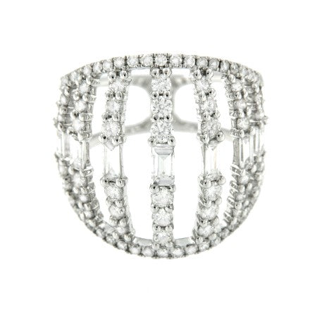 ANTILAF, anillo de oro blanco con diamantes - Roman Joyero