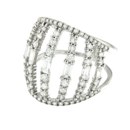 ANTILAF, anillo de oro blanco con diamantes - Roman Joyero