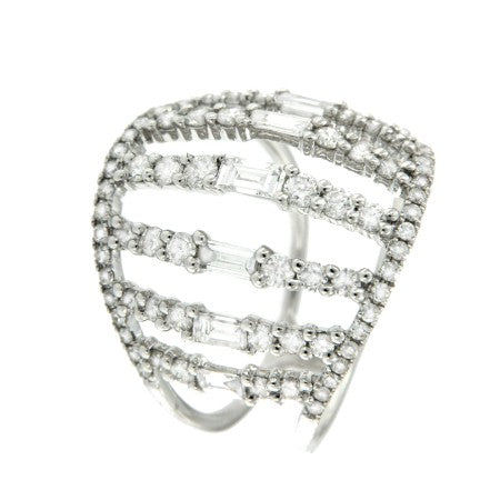 ANTILAF, anillo de oro blanco con diamantes - Roman Joyero
