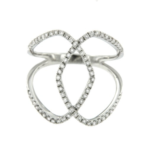 ATLANTES, anillo de oro blanco con diamantes - Roman Joyero