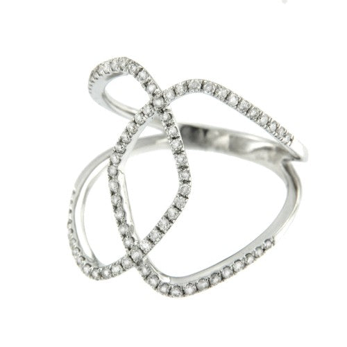 ATLANTES, anillo de oro blanco con diamantes - Roman Joyero