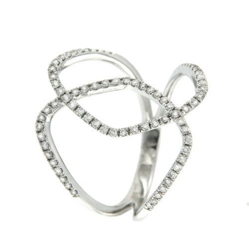 ATLANTES, anillo de oro blanco con diamantes - Roman Joyero