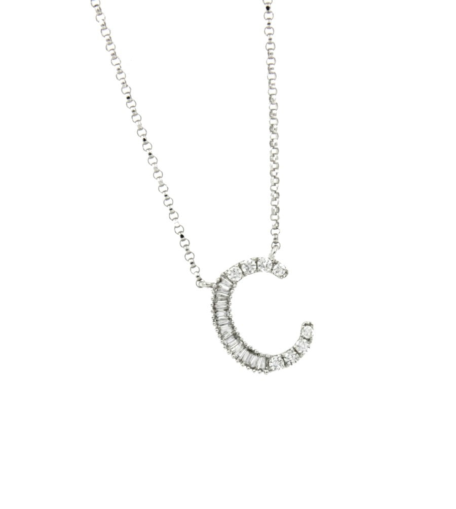 CENTELLON, gargantilla de oro blanco y diamantes - Roman Joyero