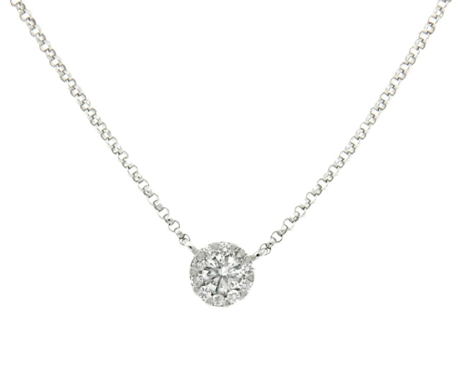 CASTILLETE, gargantilla de oro blanco con diamantes - Roman Joyero