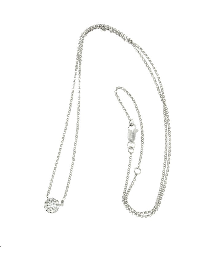 CASTILLETE, gargantilla de oro blanco con diamantes - Roman Joyero