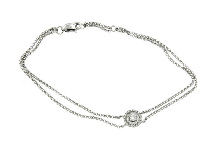 CHATEAU, pulsera de oro blanco y diamantes - Roman Joyero