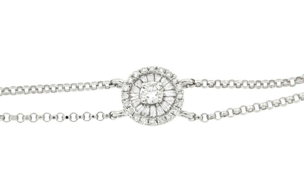 CHATEAU, pulsera de oro blanco y diamantes - Roman Joyero