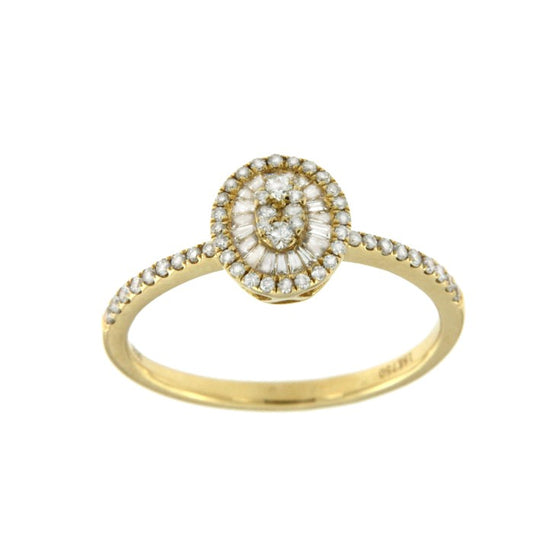 BRIBON, anillo de oro amarillo con diamantes - Roman Joyero