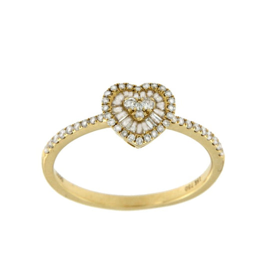CASANDRA, anillo de oro amarillo con diamantes - Roman Joyero