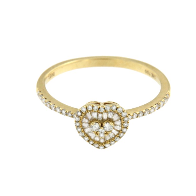 CASANDRA, anillo de oro amarillo con diamantes - Roman Joyero
