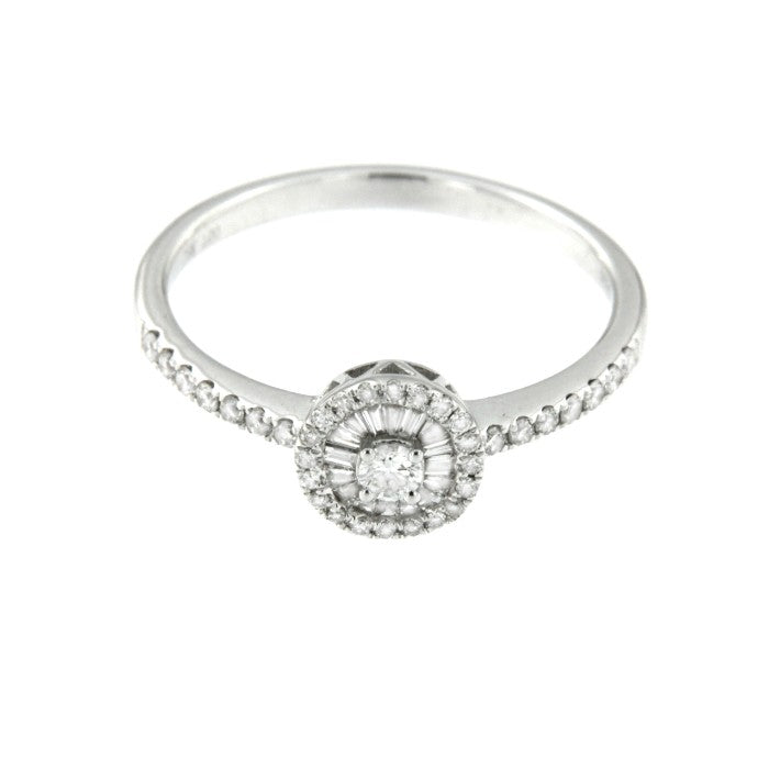 CATANIA, anillo de oro blanco con diamantes - Roman Joyero