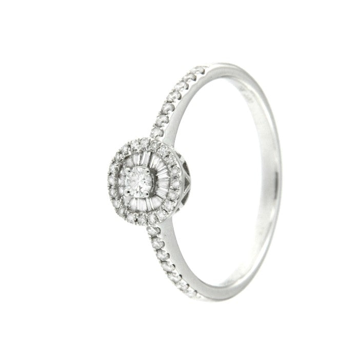 CATANIA, anillo de oro blanco con diamantes - Roman Joyero