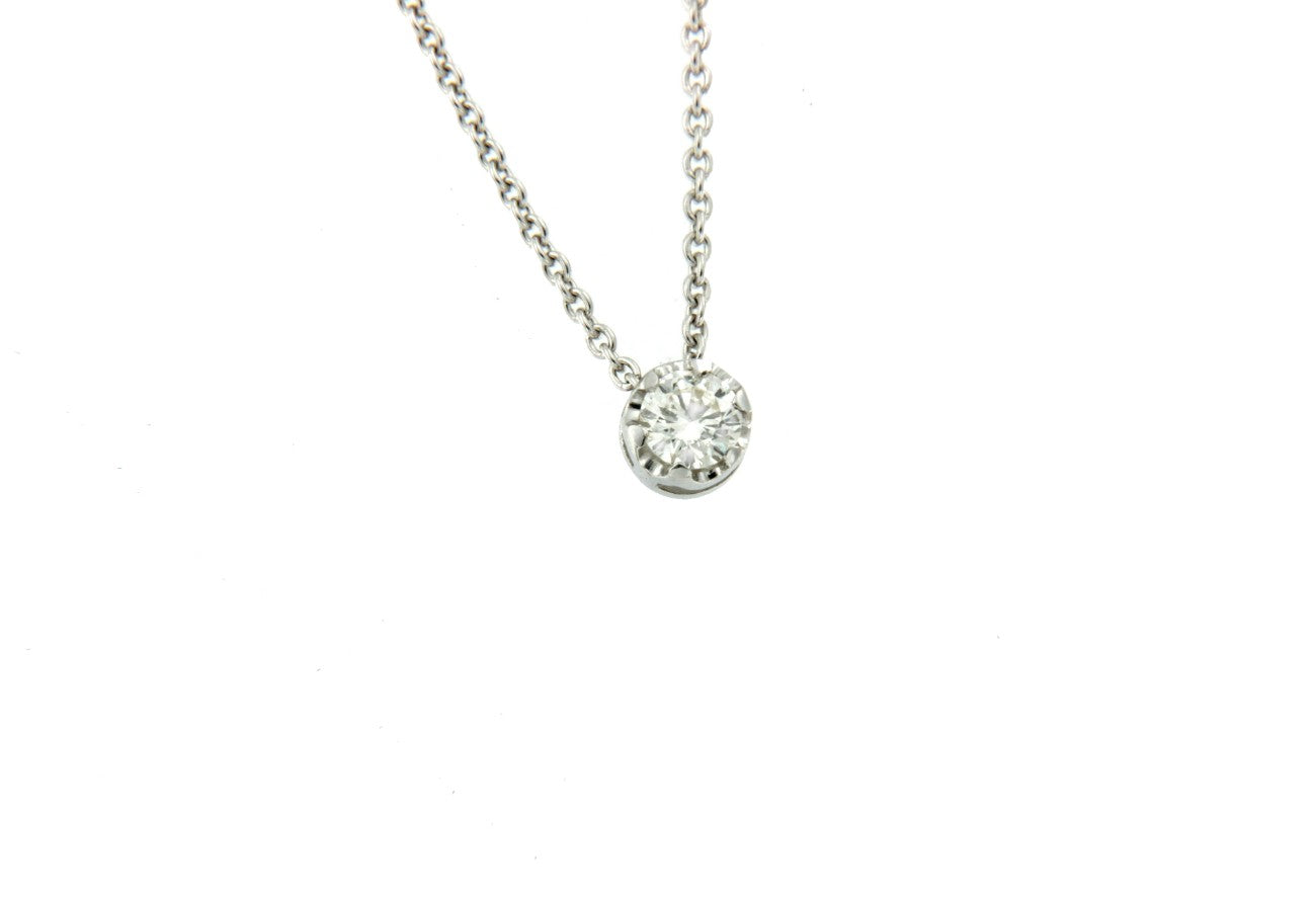 CURIMAN, gargantilla con oro blanco y diamante - Roman Joyero