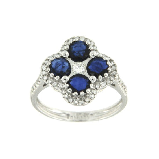 KAIOA, anillo de compromiso con diamante y zafiro - Roman Joyero