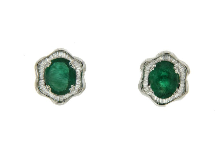 LUCKY, pendientes de esmeraldas y diamantes - Roman Joyero