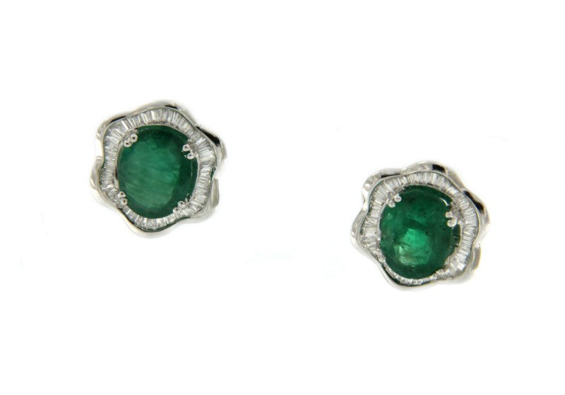 LUCKY, pendientes de esmeraldas y diamantes - Roman Joyero