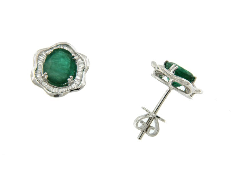 LUCKY, pendientes de esmeraldas y diamantes - Roman Joyero