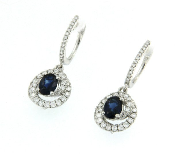 BRIEF, pendientes desmontables de brillantes y zafiros - Roman Joyero