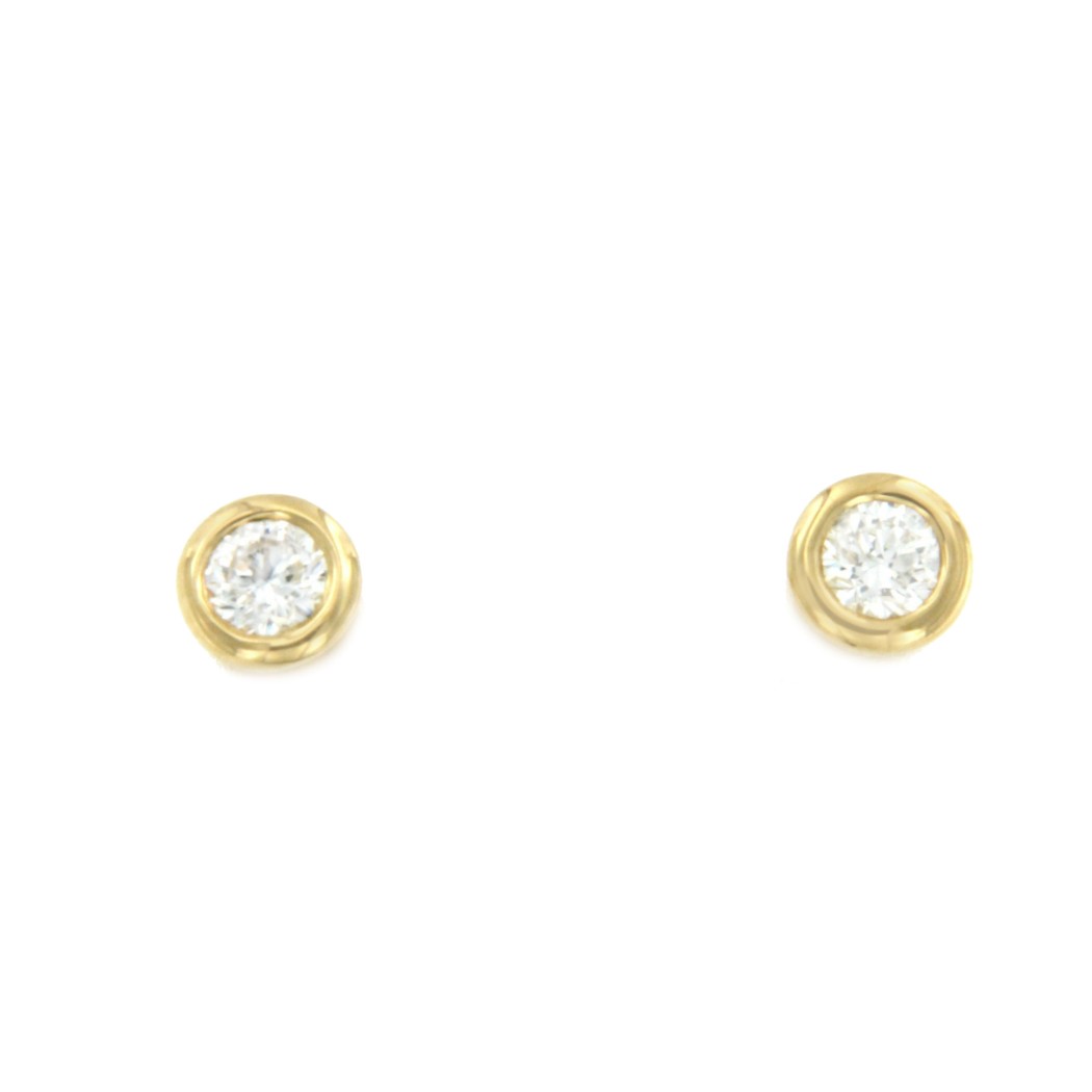 BRODY, pendientes cortos de oro y diamantes - Roman Joyero