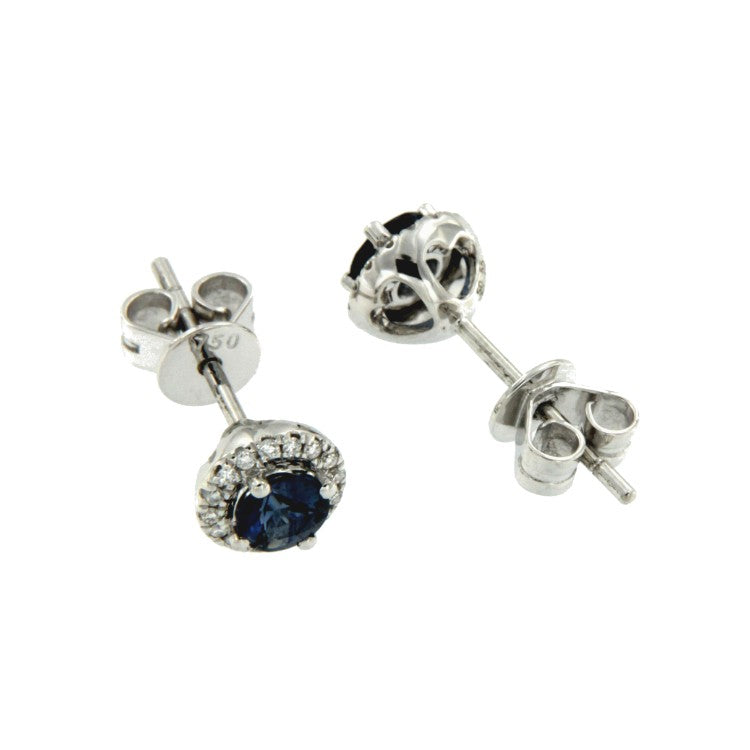 BROKEN, pendientes cortos de diamantes y zafiros - Roman Joyero