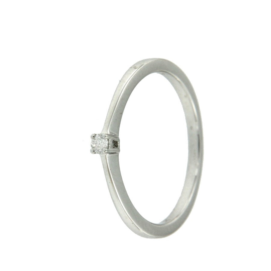 DREGOL, anillo fino de compromiso en oro blanco - Roman Joyero