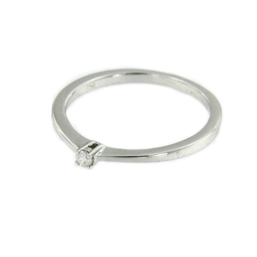 DREGOL, anillo fino de compromiso en oro blanco - Roman Joyero