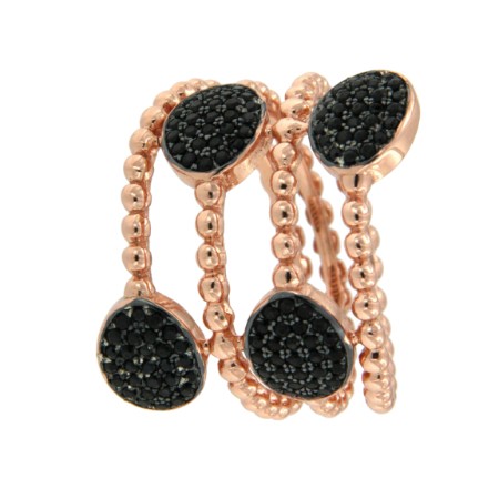 ELENA, anillo ancho de plata con circonitas