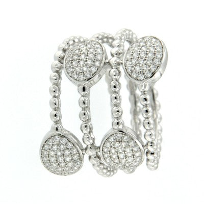 ELENA, anillo ancho de plata con circonitas