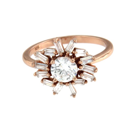 ANYA, anillo de plata vintage con circonitas - Roman Joyero