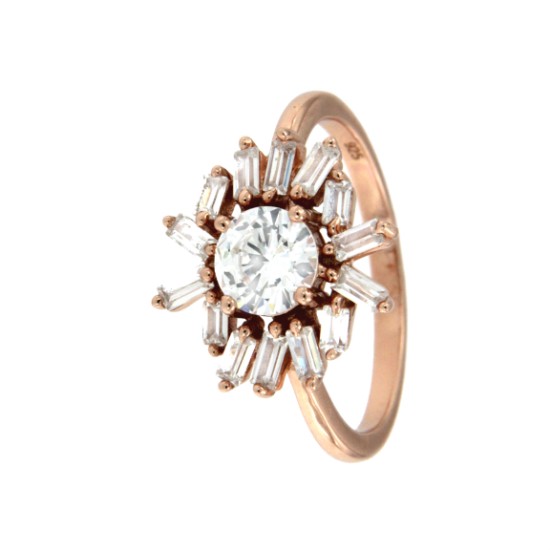 ANYA, anillo de plata vintage con circonitas - Roman Joyero