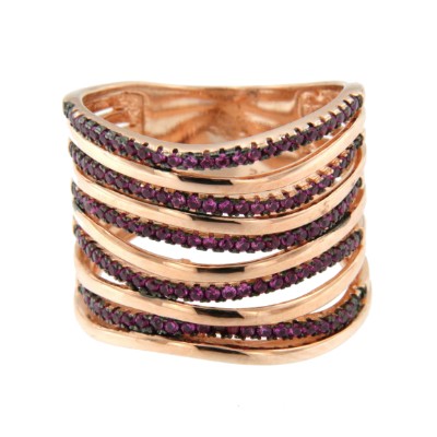 MASHA, anillo de plata ajustador con circonitas