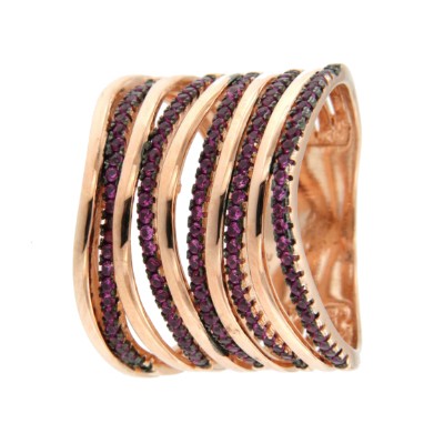 MASHA, anillo de plata ajustador con circonitas