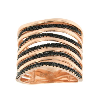 MASHA, anillo de plata ajustador con circonitas