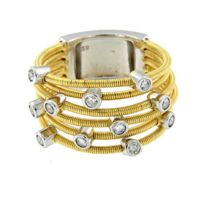 NASTIA, anillo de plata extravagante con circonitas - Roman Joyero