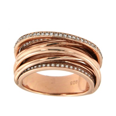 MARINA, anillo elegante de plata con circonitas