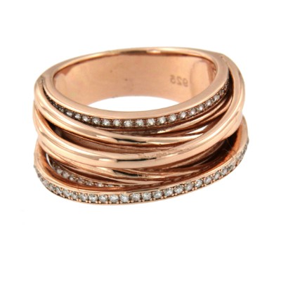 MARINA, anillo elegante de plata con circonitas