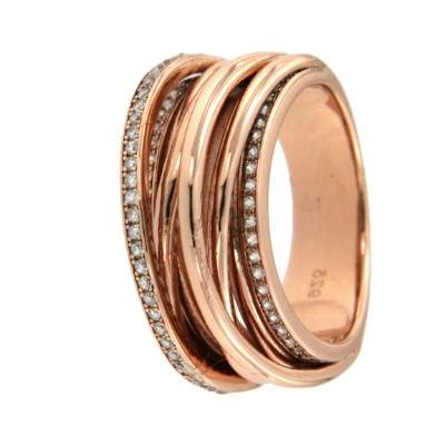 MARINA, anillo elegante de plata con circonitas