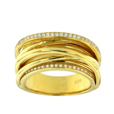 MARINA, anillo elegante de plata con circonitas