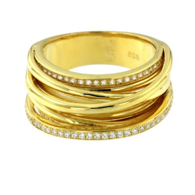 MARINA, anillo elegante de plata con circonitas