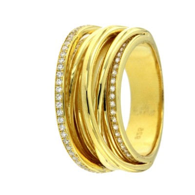 MARINA, anillo elegante de plata con circonitas