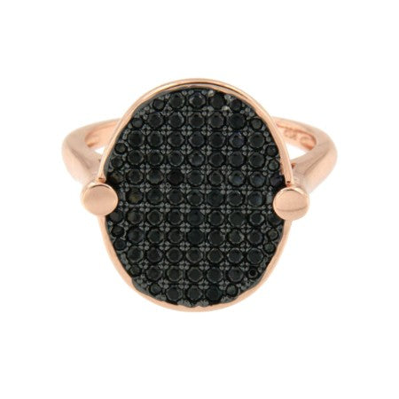 SERGEY, anillo de plata ovalado con circonitas