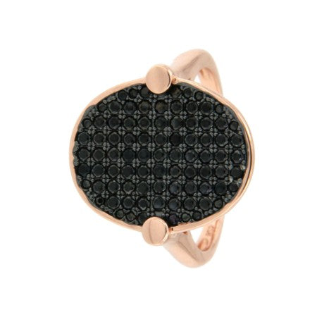 SERGEY, anillo de plata ovalado con circonitas