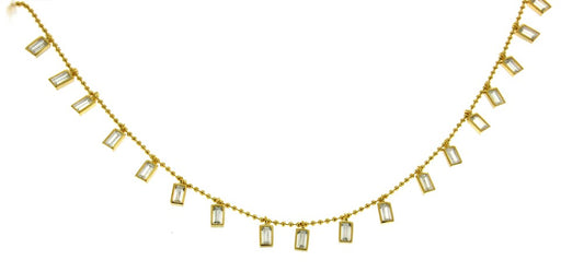 LIOSHA, gargantilla de plata con circonitas en baguette