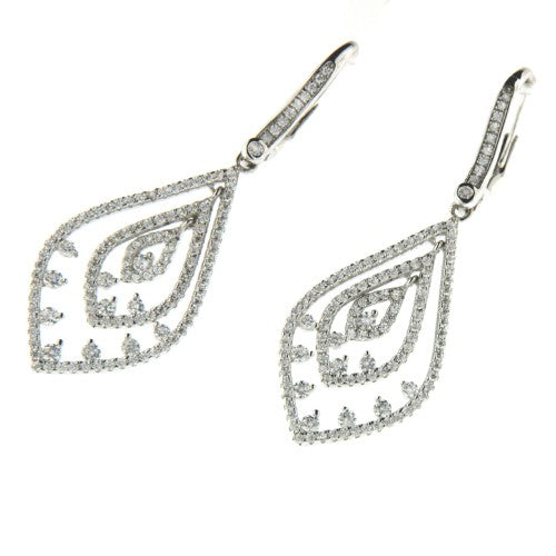 KOLIA, pendientes de plata para novia con circonitas - Roman Joyero