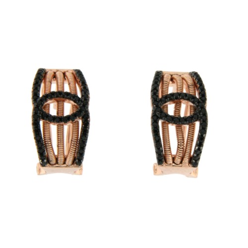 ANIELKA, pendientes cortos de plata con circonitas