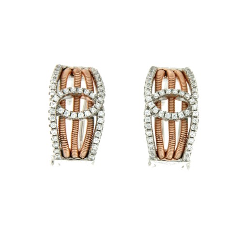 ANIELKA, pendientes cortos de plata con circonitas