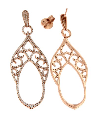 ANTON, pendientes largos de plata para fiestas