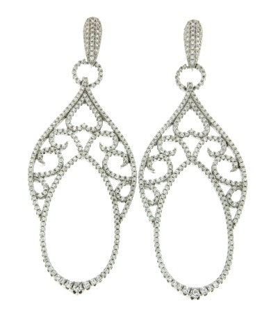 ANTON, pendientes largos de plata para fiestas